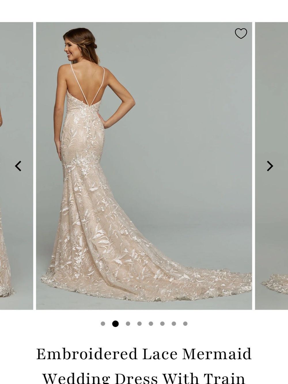 Avery Austin Celine Wedding Dress Size 6, 56" inseam, NWT, mermaid style, lace - Picture 2 of 10